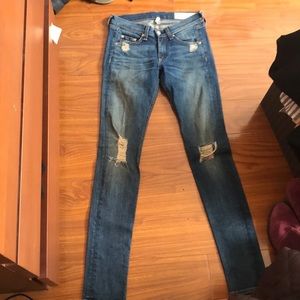 Rag & Bone Skinny Distressed Jeans Intermix